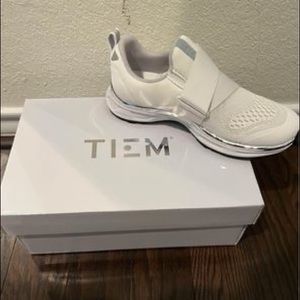 TIEM Women’s White Slip-On Spin Cycle Sneakers